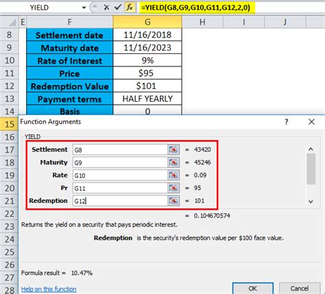 Yield Function In Excel Formula Examples How To Use Yield