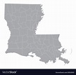 Louisiana state counties map Royalty Free Vector Image