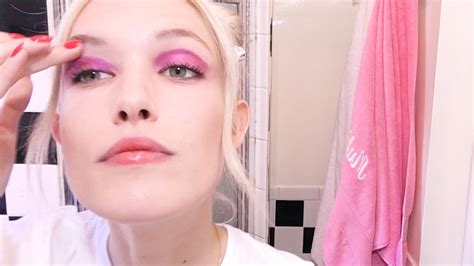 Weekend Beauty Ideas With Model Carlotta Kohl Pink Eyeshadow Double