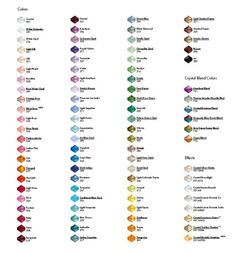 Swarovski Color Chart Design My Xxx Hot Girl