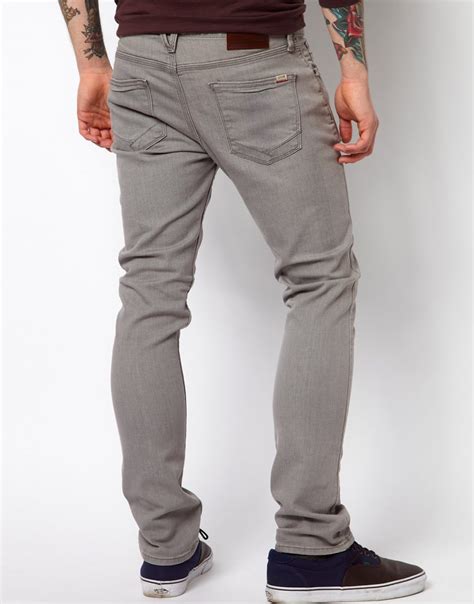 Vans Jeans V76 Skinny Fit Grey Washed In Gray For Men Lyst