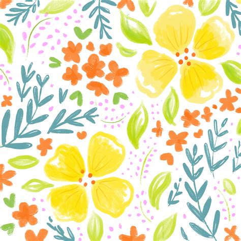 Download, share or upload your own one! Bright and Bold - Summer Floral Pattern Design on Behance