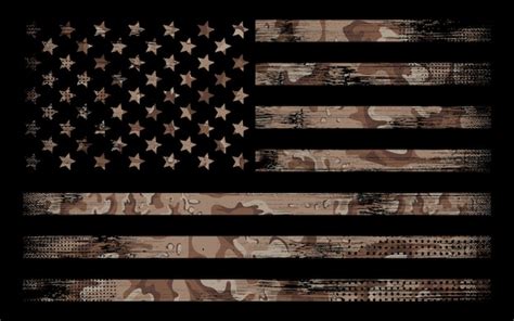 Premium Vector American Flag With Green Camo Background