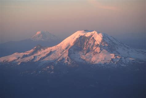 Aerial View Of Mt Rainier With Mt Adams In The Distance Smithsonian