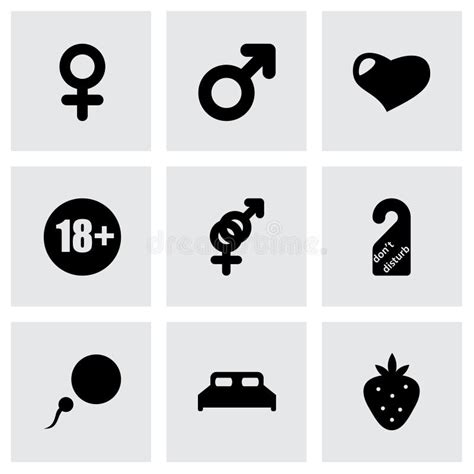 Vector Sex Icon Set Stock Vector Illustration Of Condom 51886608