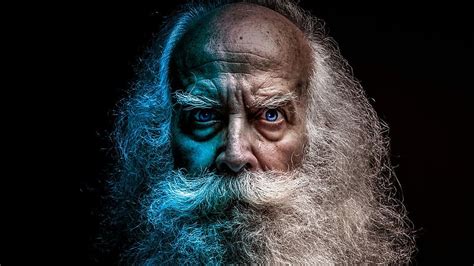 Hd Wallpaper Bearded Old Man With Blue Eyes Bearded Man Closeup