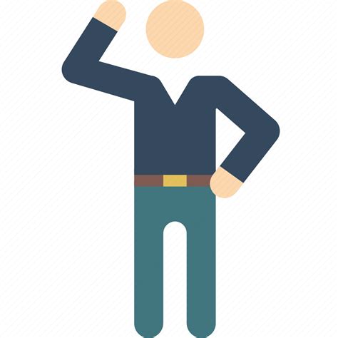 Man Standing Stick Figure Waving Icon Download On Iconfinder