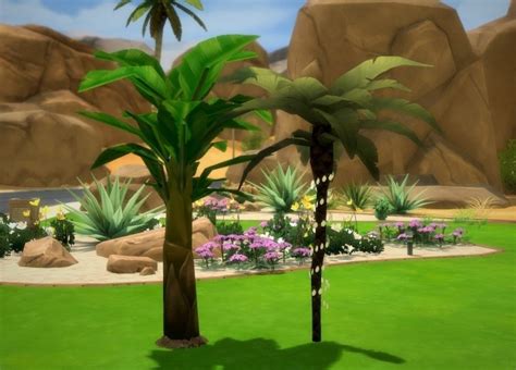 Little Palm With Lights The Banana Tree Deco Sims 4 Decor