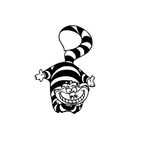 Wonderland | Cheshire Cat Upside-Down Digital DXF | PNG | SVG Files
