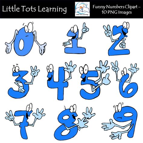 Numbers Clipart Funny Emoticon Numbers Clipart Number Faces