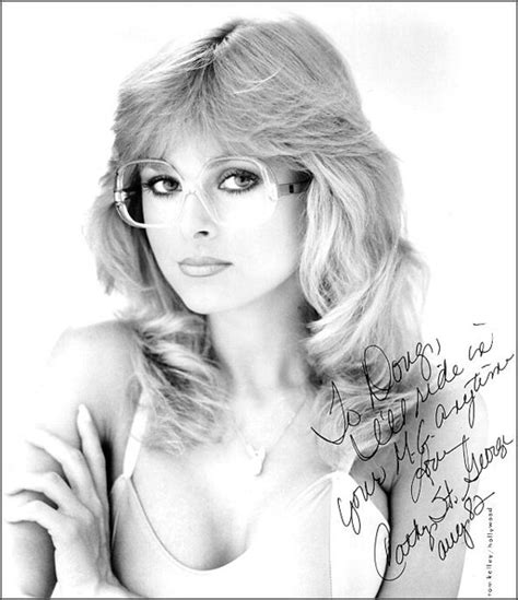 Cathy St George Signed Photo Of Playboy Model Wearing Big Glasses And