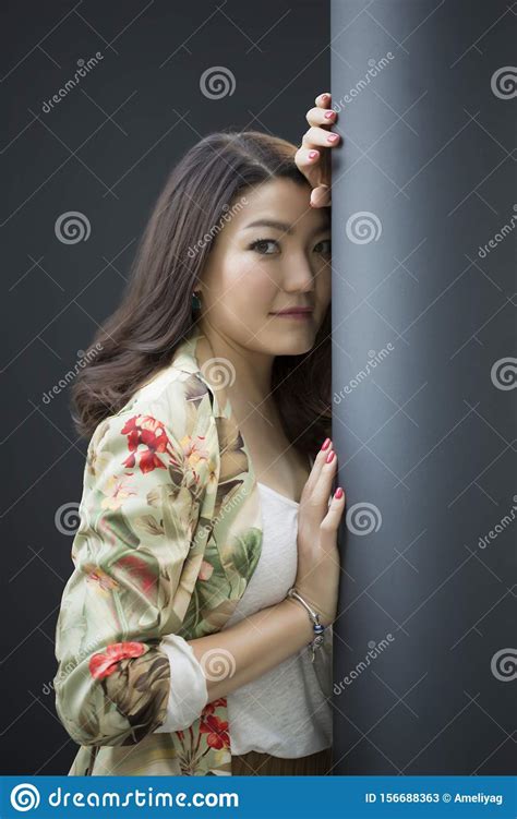 Beautiful Asian Business Woman Kazakh Fashion Girl Stock Image Image