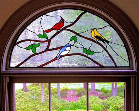 Half Round Stained Glass Window Panels Glass Designs