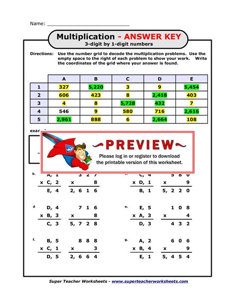 Super Teacher Math Sheets