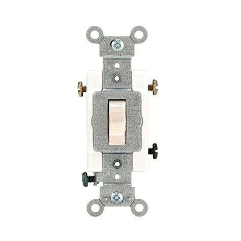 Leviton 20 Amp 3 Way Preferred Toggle Switch Light Almond R56 0csb3