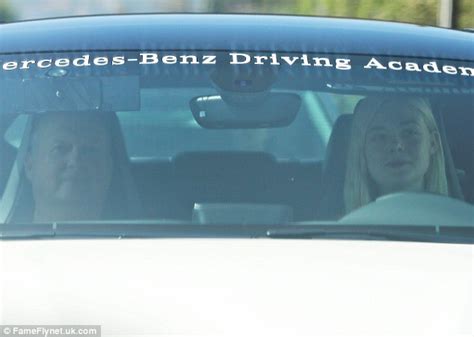 Elle Fanning Takes Driving Lessons In Luxury Mercedes Benz Daily Mail