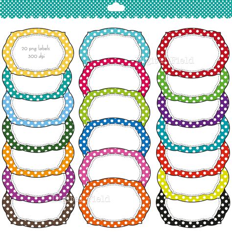 Colorful Polka Dot Labels Clip Clipart Panda Free Clipart Images
