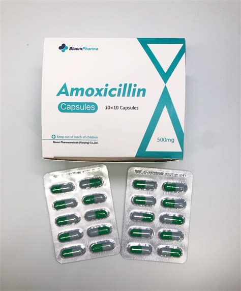 Amoxicillin Capsules 250mg 500mg Antibiotics Pharmaceutical Finished