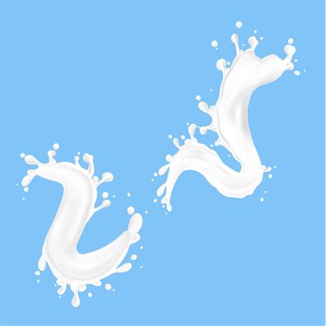 Premium Vector Illustration Of A Splash Of Fresh Milk