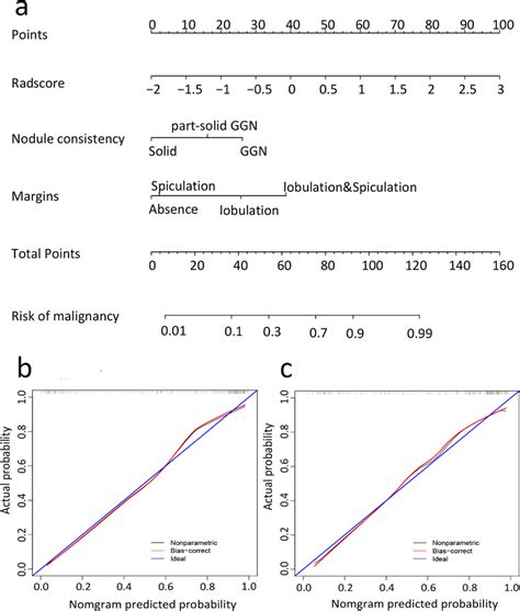 The Radiomic Nomogram For Lung Adenocarcinoma Prediction A Radiomic