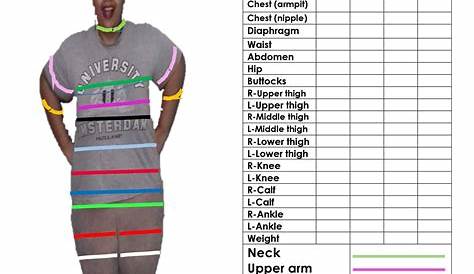 body size chart measurements