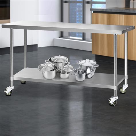 430 Stainless Steel Kitchen Benches Work Bench Food Prep Table With