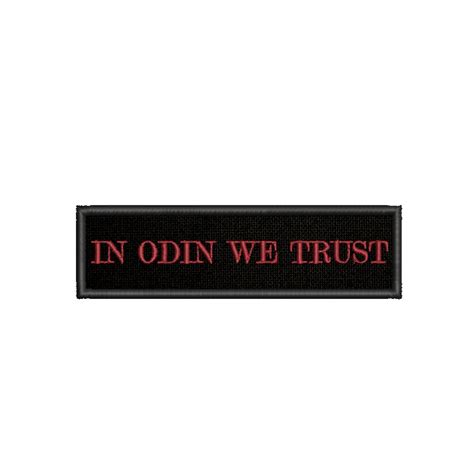 In Odin We Trust Vikings Pagan Gods Patch Iron On Embroidered Norse