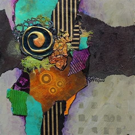 Imagine 031316 By Carol Nelson Mixed Media 10 X 10 Modern Abstract
