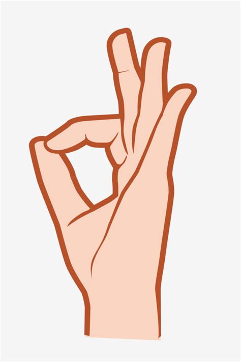 Gestures Clipart Transparent Png Hd Ok Gesture Cartoon Illustration