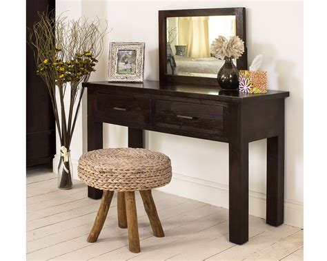 Teak dressing table with drawers. Henry Dark Dressing Table | Teak living room, Staining furniture, Table