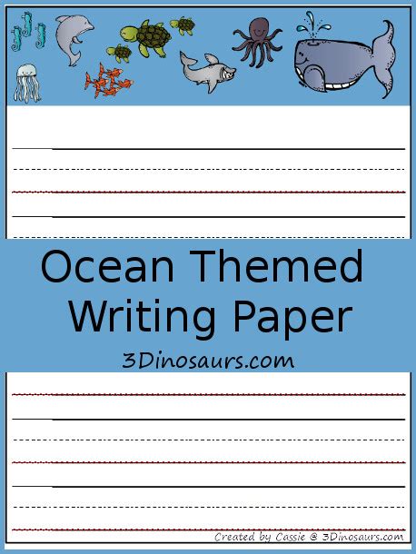 Free Ocean Themed Writing Paper