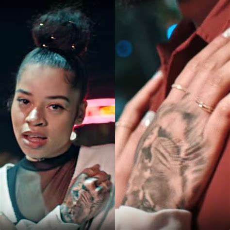 Ella Mai Lion Back Of Hand Tattoo Steal Her Style