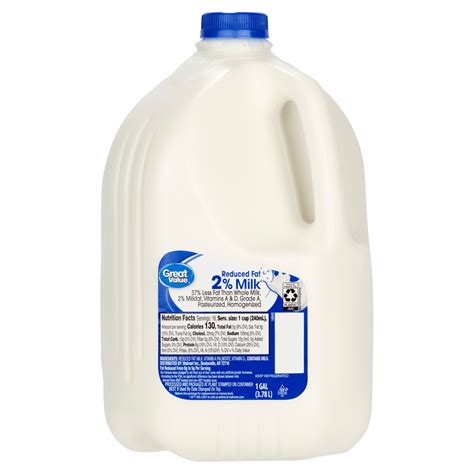 Great Value 2 Reduced Fat Milk 128 Fl Oz