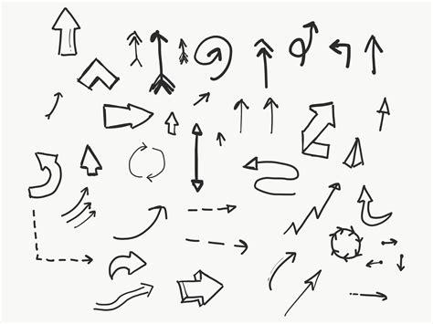 A Collection Of Free Hand Drawn Arrows Just Copypaste Isotropic