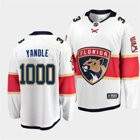 Men Florida Panthers Keith Yandle 3 No 1000 Limited Edition White