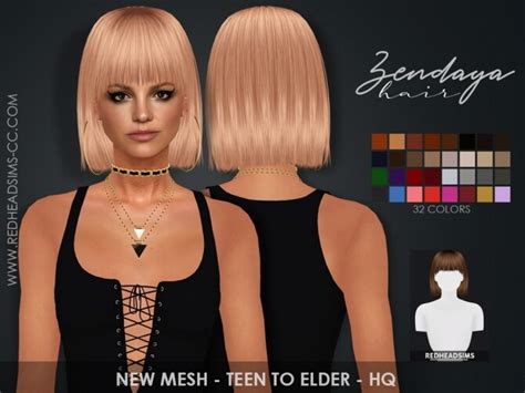 Zendaya Hair By Thiago Mitchell At Redheadsims Sims 4 Updates