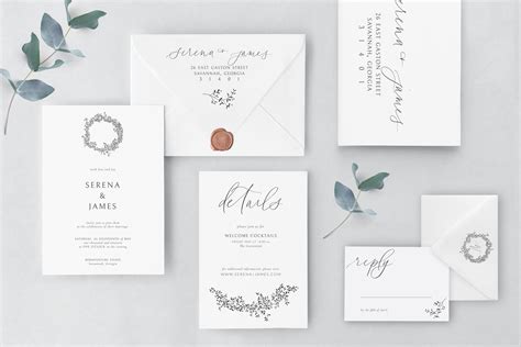 The Augusta Wedding Invitation Suite — Red Clay Paper