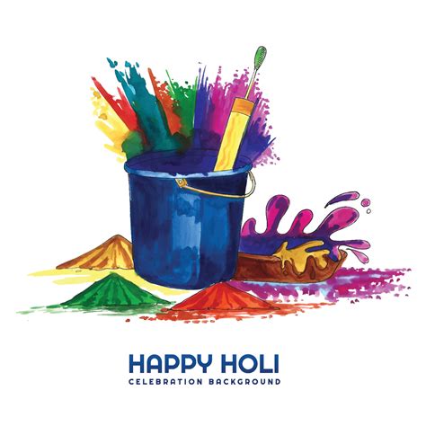 Happy Holi Festival Of India Celebration Greetings Card Background