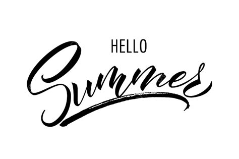 Hello Summer Clipart Transparent Png Hd Lettering Hello Summer Wrote