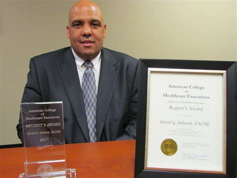 ACHE recognizes ECMC Sr. VP of Operations Jarrod Johnson with "Senior