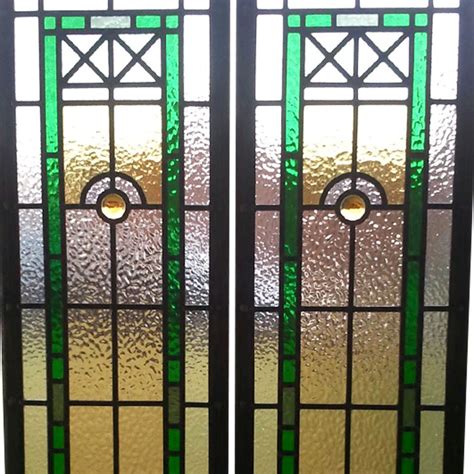 Edwardian Style Stained Glass Panels From Period Home Style