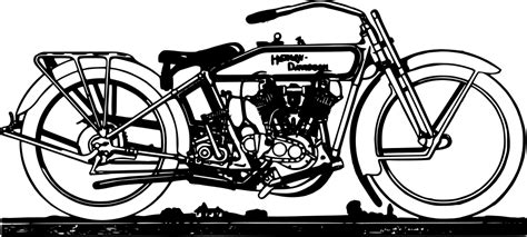 Onlinelabels Clip Art Old Style Motorcycle