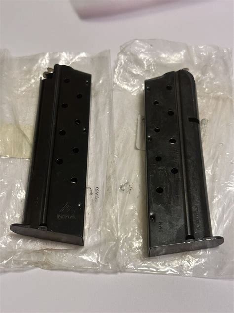 Two New 1911 9mm 9rd Mecgar Magazines Full Size 1911 Government Model