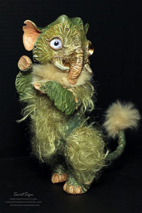 Swamp Mammoth Ooak Posable Doll T Spirit Fantasy Creature Etsy