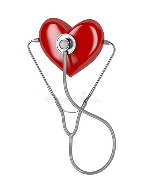 Heart Shape Stethoscope Cardiology Concept Stock Illustrations 1373