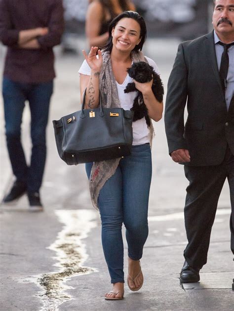 Demi Lovato And Her Dog Batman Leaves Abc Studios 08312015 Hawtcelebs