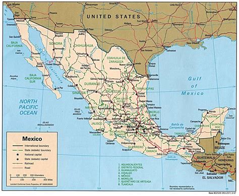 Mexico Mapa Geografico