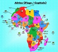 Digital Map of All African Countries With Their Flags and Their Capital ...