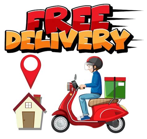 Free Vector Free Delivery Logo With Bike Man Or Courier