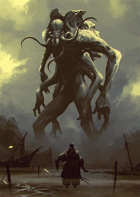 Cthulhu By Ömer Tunç Reference By Simon Lee Lovecraft Cthulhu